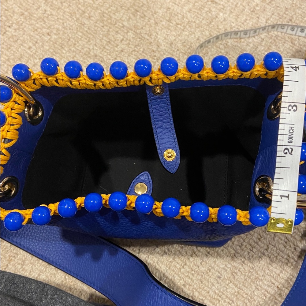 Strathberry Stylish Blue Bucket Bag - Picture 9 of 9
